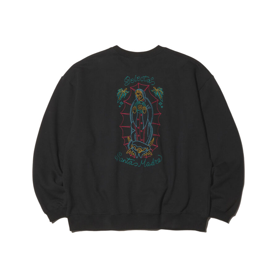 RADIALL ラディアル クルーネック トレーナー メンズ 厚手 裏起毛 綿100% 黒 Santa Madre CREW NECK SWEATSHIRT L/S｜oss｜03