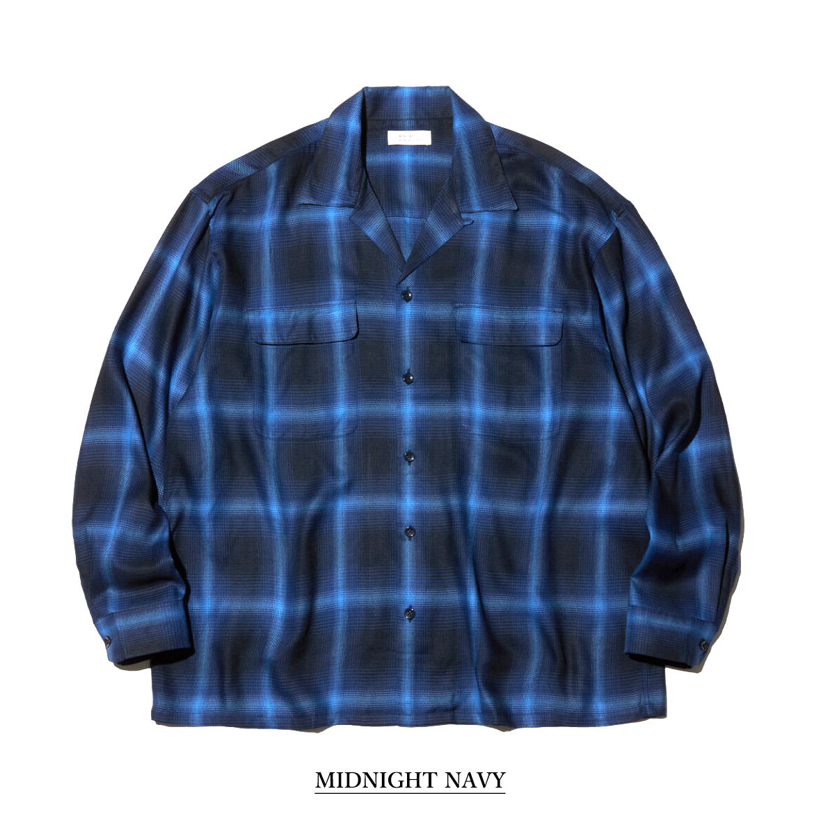 ラディアル シャツ メンズ 長袖 チェック オンブレ カジュアル ブランド 日本製 RADIALL Easy OPEN COLLARED SHIRT L/S｜oss｜03