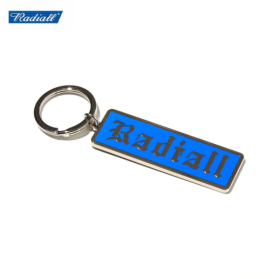 RADIALL ラディアル Vox METAL CHARM メタルチャーム 鍵 キーホルダー ストリート ブランド メンズ おしゃれ アメカジ 車 チャーム ブルー プレート | RADIALL