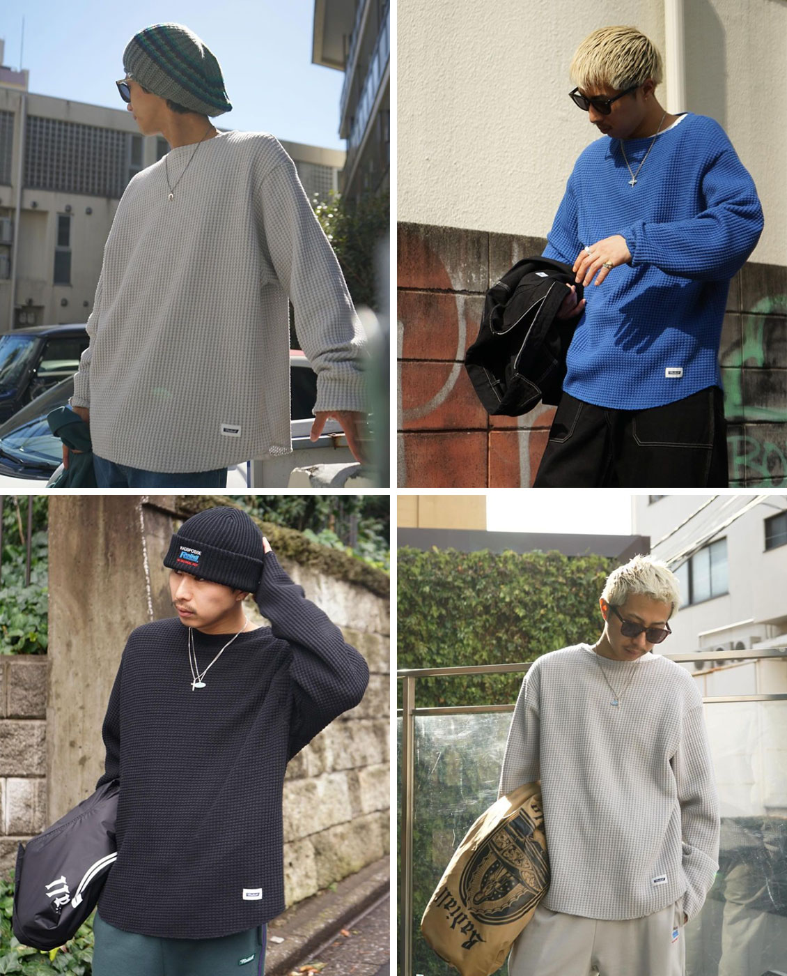RADIALL（ラディアル） Big Waffle BOAT NECK T-SHIRT L/S ワッフル