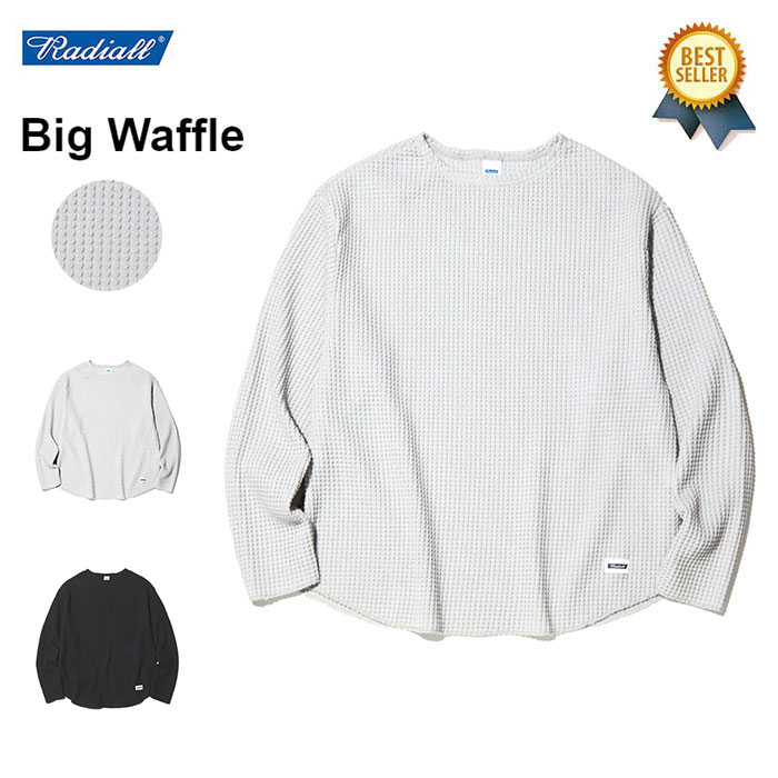 RADIALL (ラディアル) Big Waffle BOAT NECK T-SHIRT L/S