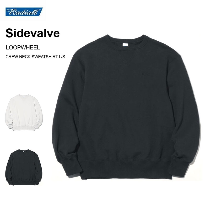 RADIALL ラディアル SIDEVALVE - LOOPWHEEL CREW NECK SWEATSHIRT L/S メンズ スウェット トレーナー 送料無料 atftps RADIALL（ラディアル） Sidevalve LOOPWHEEL CREW NECK SWEATSHIRT L/S