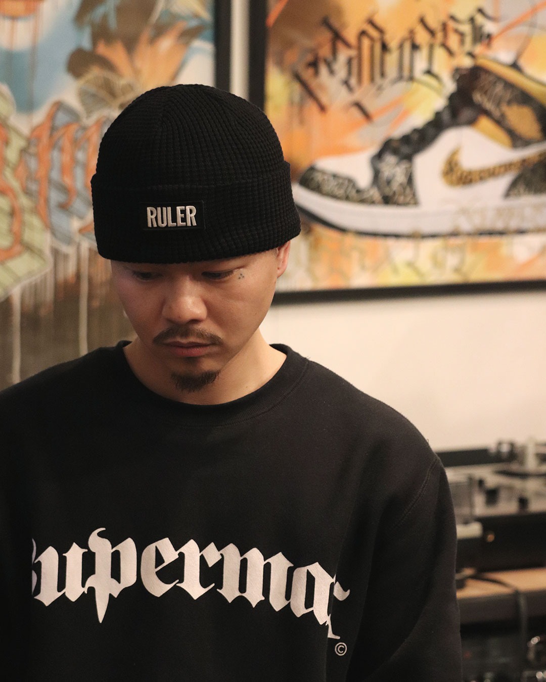 RULER（ルーラー） ICON WAFFLE BEANIE ニット帽 コットン ビーニー