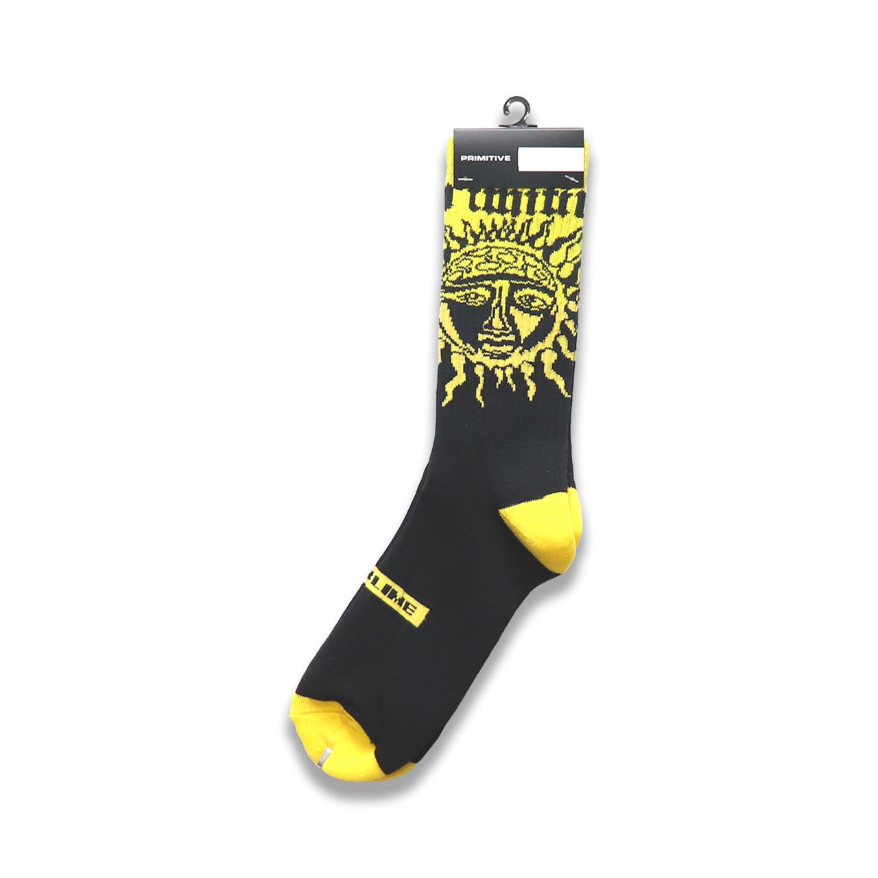 PRIMITIVE × SUBLIME ARISE SOCK primitive skate プリミティブ 靴下 ソックス メンズ 黒 イエロー 柄 派手 スケボー ブランド 綿 スケートボード サブライム | PRIMITIVE | 01