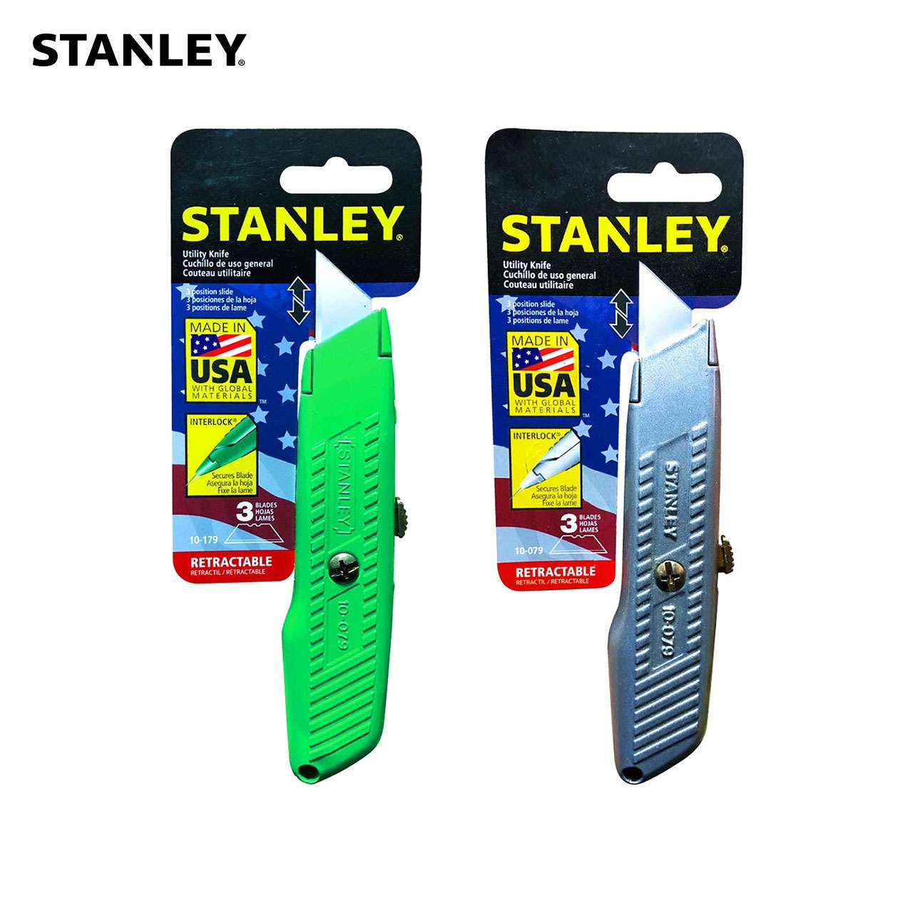 STANLEY（スタンレー） CUTTER 替刃3枚付き カッターナイフ おしゃれ