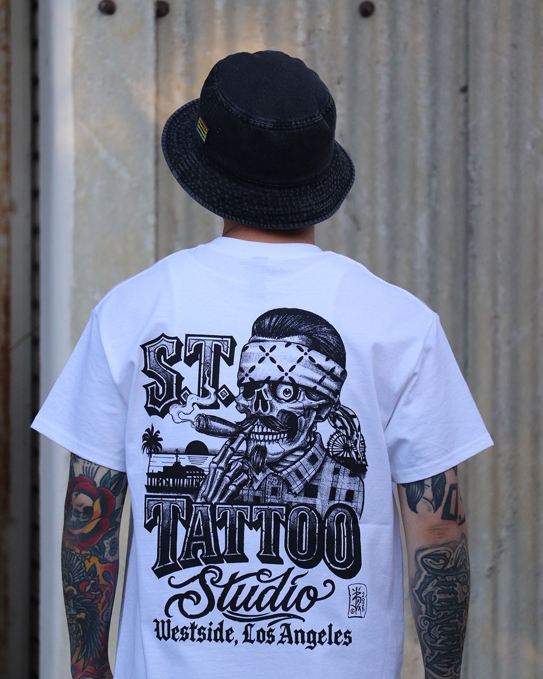 S.T. TATTOO STUDIO Gangster Skul T-shirt / Suicidal tendencies t