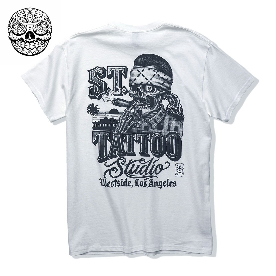 S.T. TATTOO STUDIO Gangster Skul T-shirt / Suicidal tendencies t