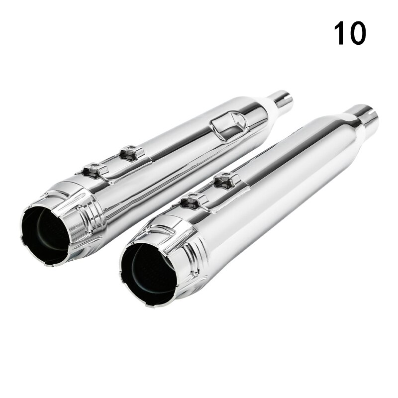 Motorcycle Dual Exhaust Pipes Slip-on Muffler For Harley Touring Street ...