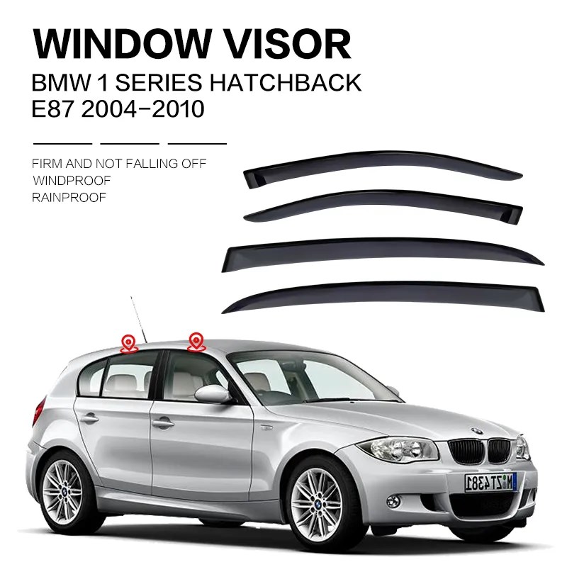 ウィンドウ バイザー BMW 1 シリーズ E87 F20 F52 2004年-2023 ドア