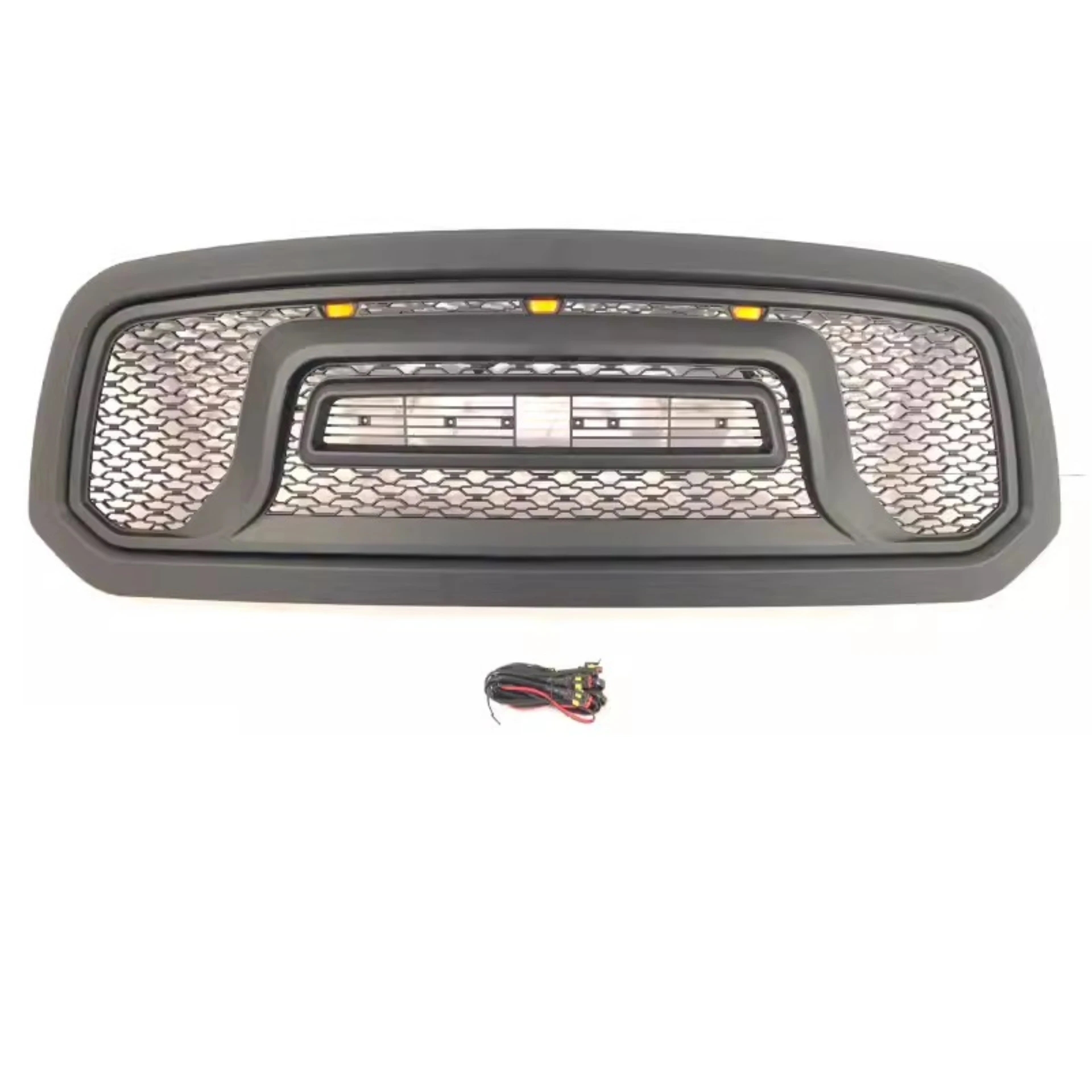 Body Kit Front Grille with Lamp Chrome Grill Grid Radiator for Dodge RAM1500 14 18 Modified New Style Net Auto Accessories :c02655:OSストア