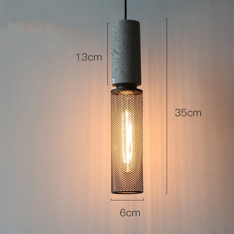 AAAZM ペンダントライト 北欧 おしゃれ 円筒形 LED電球 セメント製