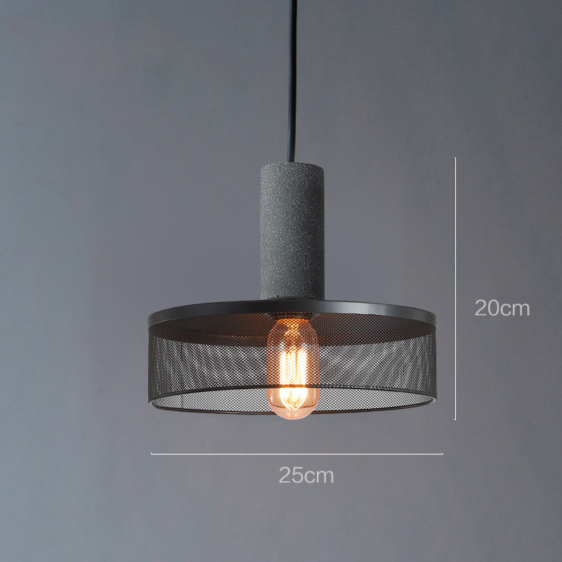AAAZM ペンダントライト 北欧 おしゃれ 円筒形 LED電球 セメント製