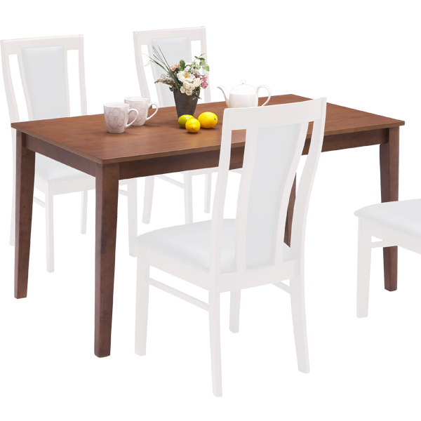 ダイニングテーブル 4人用 木製 オーク突板 W135×D80cm 4名用 長方形