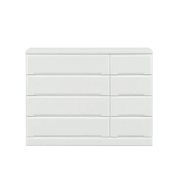 チェスト 幅120 4段 ローチェスト ホワイト 完成品 箪笥 タンス 収納