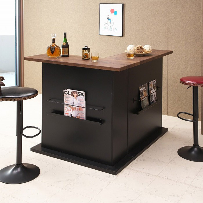 最も おしゃれな家具の専門店バーカウンターテーブル 自宅 カウンターテーブル バーカウンターセット 95cm 115cm 収納 バーテーブル