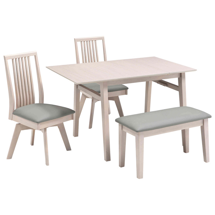 ダイニングテーブルセット 伸縮 伸長式 コンパクト 90cm 120cm