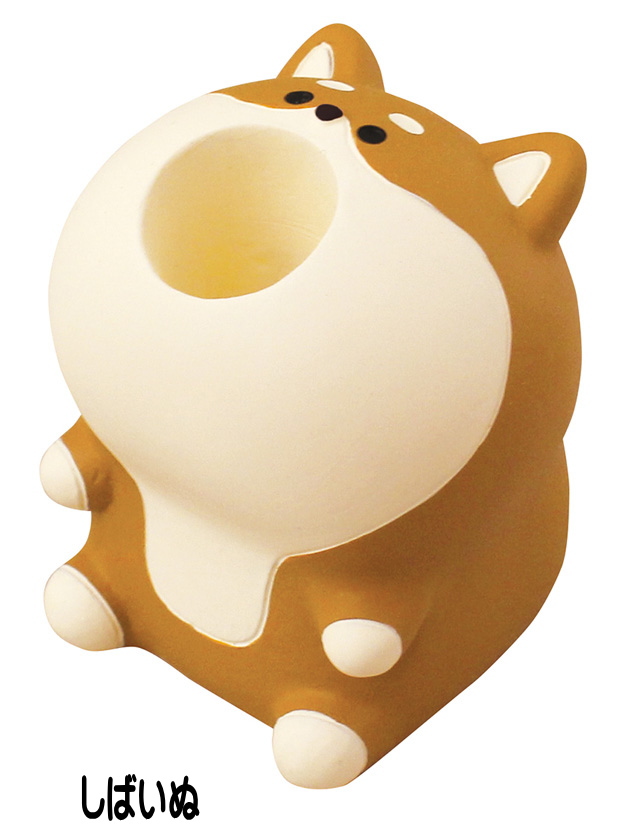 ペンスタンド ポリレジン しばいぬ みけねこ ペン立て