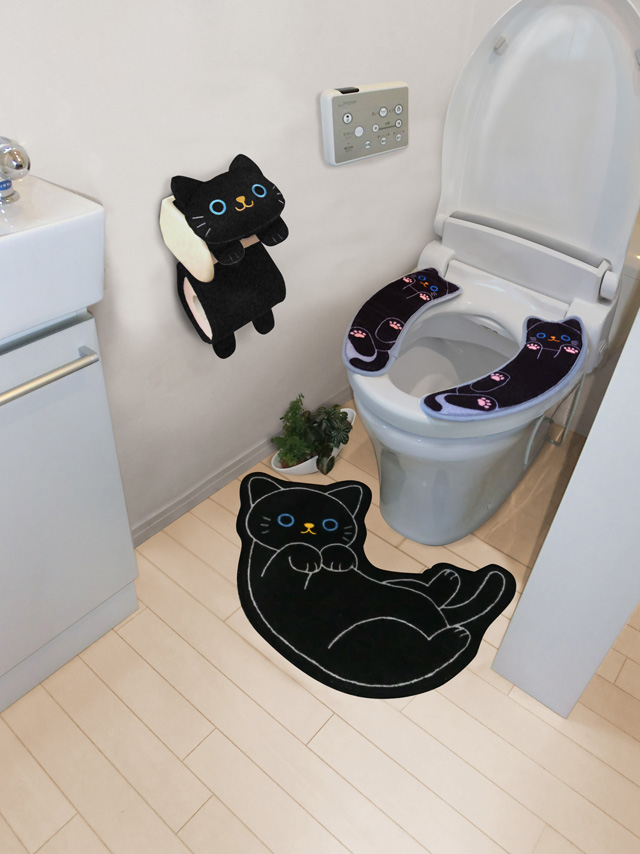 ペーパーホルダー トイレットペーパーホルダー ペーパーカバー トイレ 用品 黒 ねこのしっぽの物語(猫グッズ 猫雑貨 猫 グッズ 猫柄)【ハロウィン】  :ek-755-686:薔薇雑貨のおしゃれ姫 - 通販 - Yahoo!ショッピング