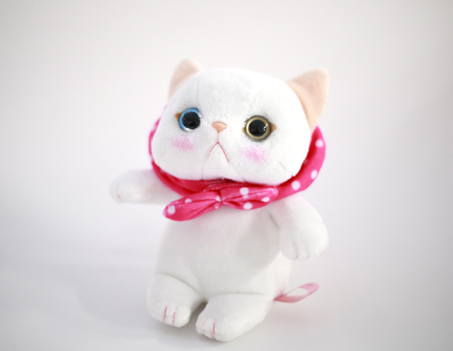 ぬいぐるみ ピンクずきん 白猫 Sサイズ マスコット ジェトイ choochoo本舗 チューチュー本舗 JETOY 猫グッズ 猫雑貨 猫 グッズ 誕生日