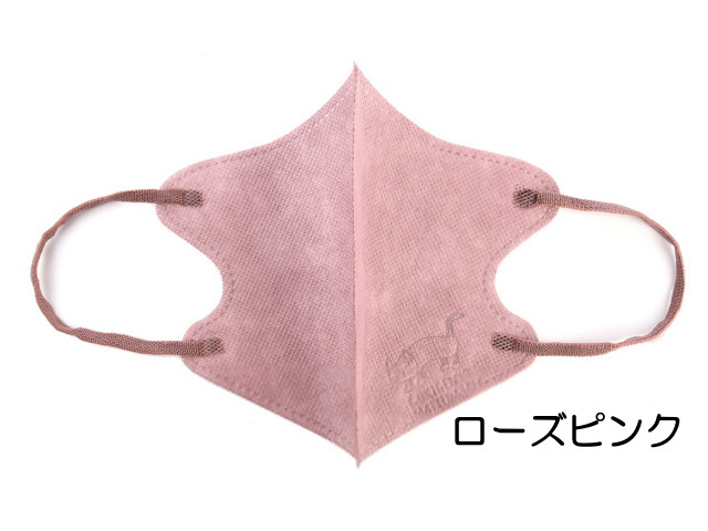 不織布 立体 マスク 猫柄 大人 ふつうサイズ 10×13.8cm 5枚入