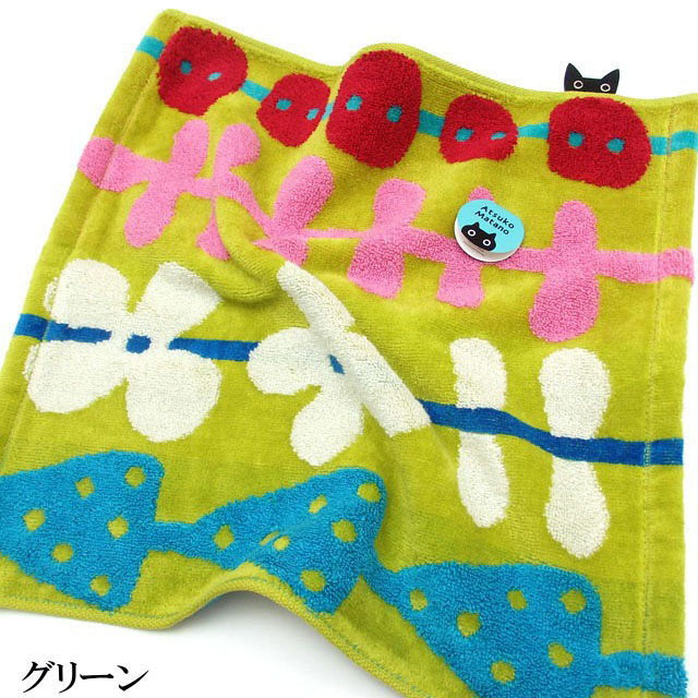 ウォッシュタオル ハンドタオル My cat’s Diary 黒猫 マタノアツコ またのあつこ 綿100％ 34×35cm 日本製 今治 手拭 タオル  手ぬぐい クリスマス