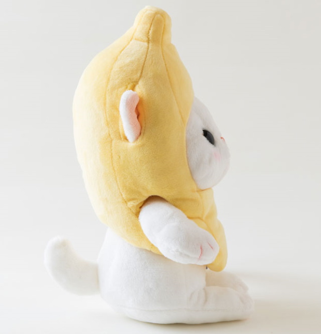 ぬいぐるみ バナナコスチューム 白猫 Mサイズ フルーツ猫 choochoo本舗