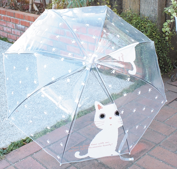 残りわずか】 傘 猫柄 ノアファミリー ビニール傘 たまちゃん かわいい 