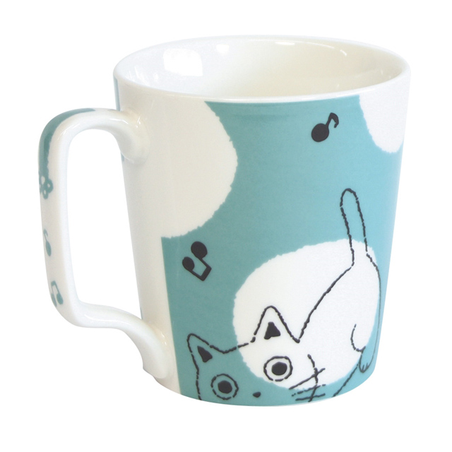 マグカップ 猫柄 黒猫 たまちゃん 音符 電子レンジOK 食洗機OK