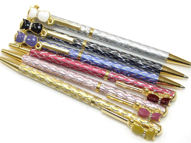 N1514 / カスタムタッチペン＆ボールペン 猫ちゃんビーズ お高級薔薇王冠 pg-nekoballpen_6.jpg