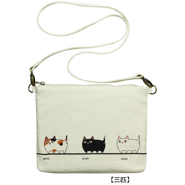 Ursula様　サコッシュ　ハンドメイド　猫柄 オーダー承ります♡猫柄サコッシュ♡ハンドメイド - メルカリ