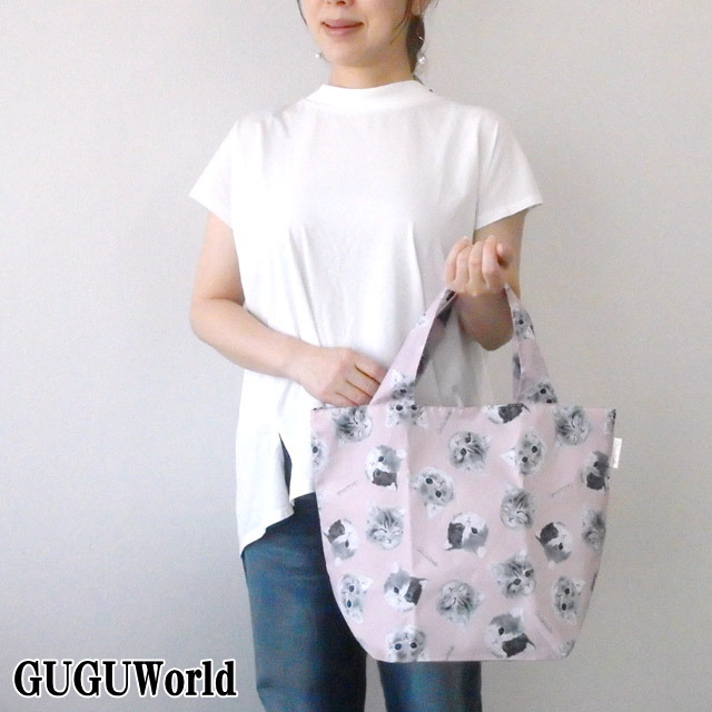 LOEWE チェック柄バッグ❤️りちゃさん専用❤️ エコバッグ 猫柄 和柄 洗える 軽量 肩掛け 折りたたみ