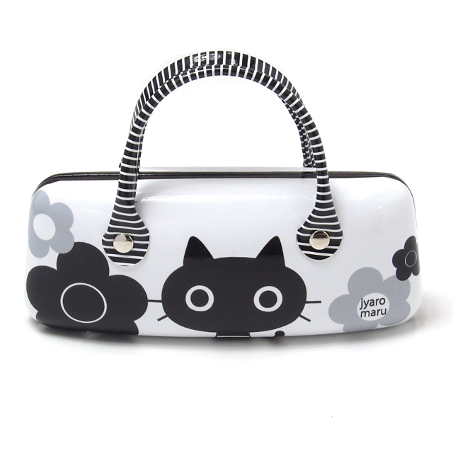 メガネケース ハード ハンドル付 持ち手付 バッグ型 眼鏡ケース めがね