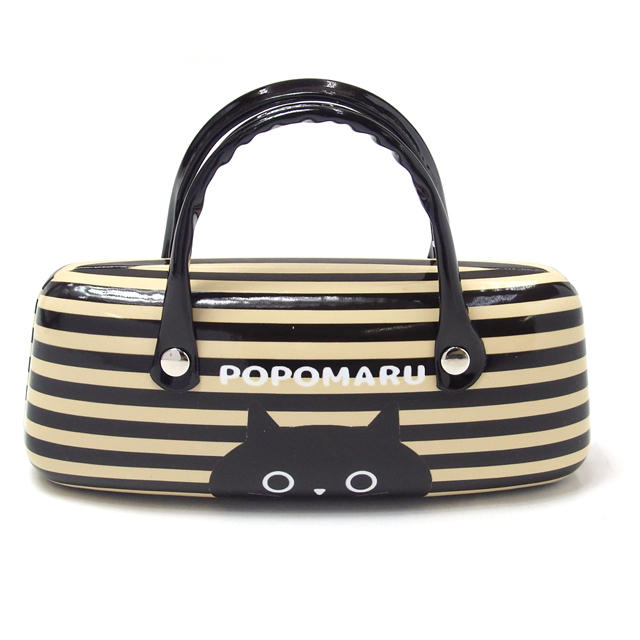 メガネケース ハード ハンドル付 持ち手付 バッグ型 眼鏡ケース めがね