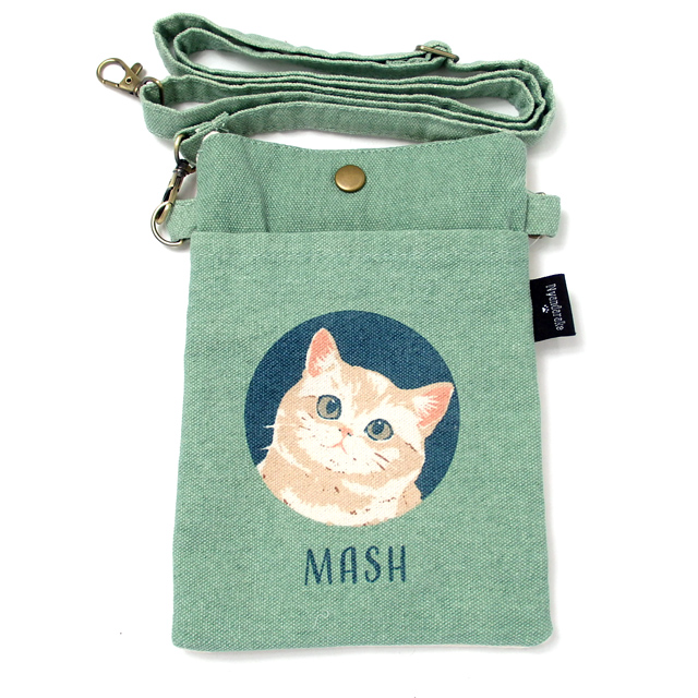 スマホ ショルダー ポシェット サコッシュ ポーチ スマホケース 猫柄