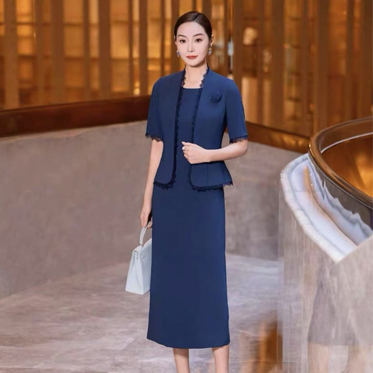 顔合わせ 母親 服装 50代 セットアップ 春 夏 ジャケット ワンピース60