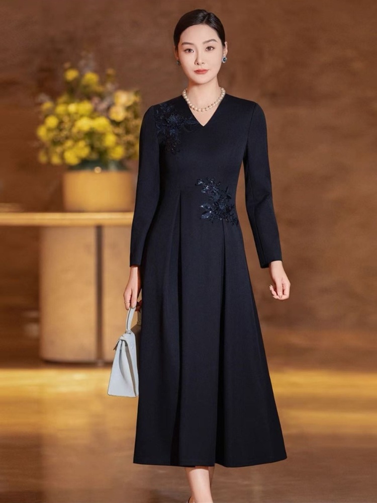 フォーマルドレス 大きいサイズ 50代 結婚式 ミセス 親族 秋 冬 母親