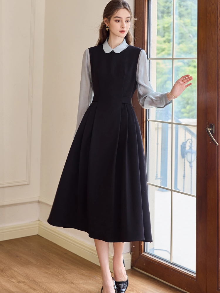 顔合わせ 服装 ワンピース フレア aライン 着〓せ ロング丈