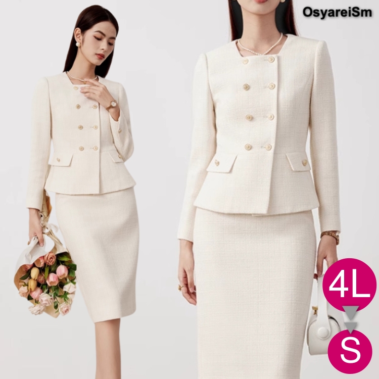 入学式 ママスーツ スカート 膝下 40代 かっこいい 卒業式 大きい