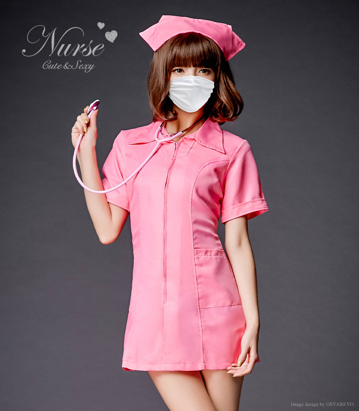 コスプレ ナース服 レディース 衣装 仮装 ピンク ナース ワンピース