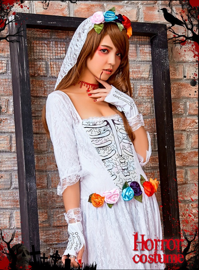 ハロウィン コスプレ 花嫁 コスチューム 大きいサイズ ゴースト ゾンビ 死神 ホラー コスチューム 仮装 衣装 ゴーストブライド 2L 3L M LL【返品交換不可商品】 :ps1351:オシャRevo 通販 ハロウィン コスプレ ゾンビ 花嫁 コスチューム 仮装 コスプレ衣装 コスチューム ホラー ゴースト 仮装 女性