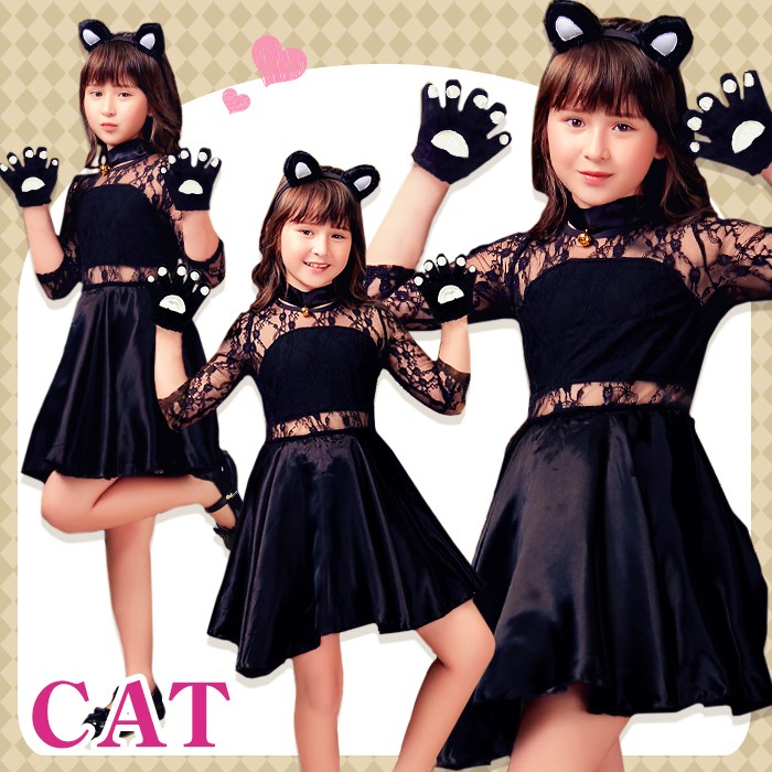 ハロウィン コスプレ キッズ 子供 猫 ネコ コスプレ衣装 仮装 黒猫 女の子 :dsk149:オシャRevo - 通販 - Yahoo!ショッピング