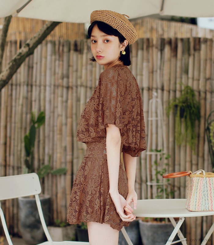 水着 レディース ワンピース 体型カバー レースポンチョ セット ノンワイヤー 大きいサイズ ブラック ママ水着 オトナ女子 おしゃれ トレンド 新作水着 通販 Viki オシャrevo 通販 Yahoo ショッピング