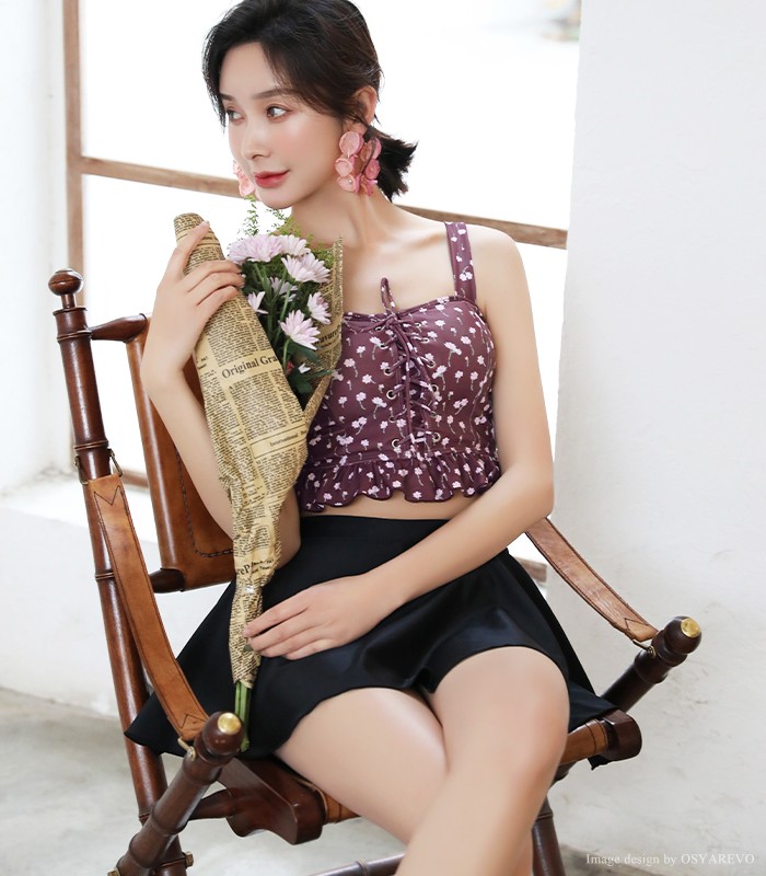 水着 レディース ビキニ 体型カバー タンキニ フレアスカート 3点セット おしゃれ トレンド ショートパンツ 上下セット 新作水着 通販 トレンド バンドゥビキニ Yms1699 オシャrevo 通販 Yahoo ショッピング