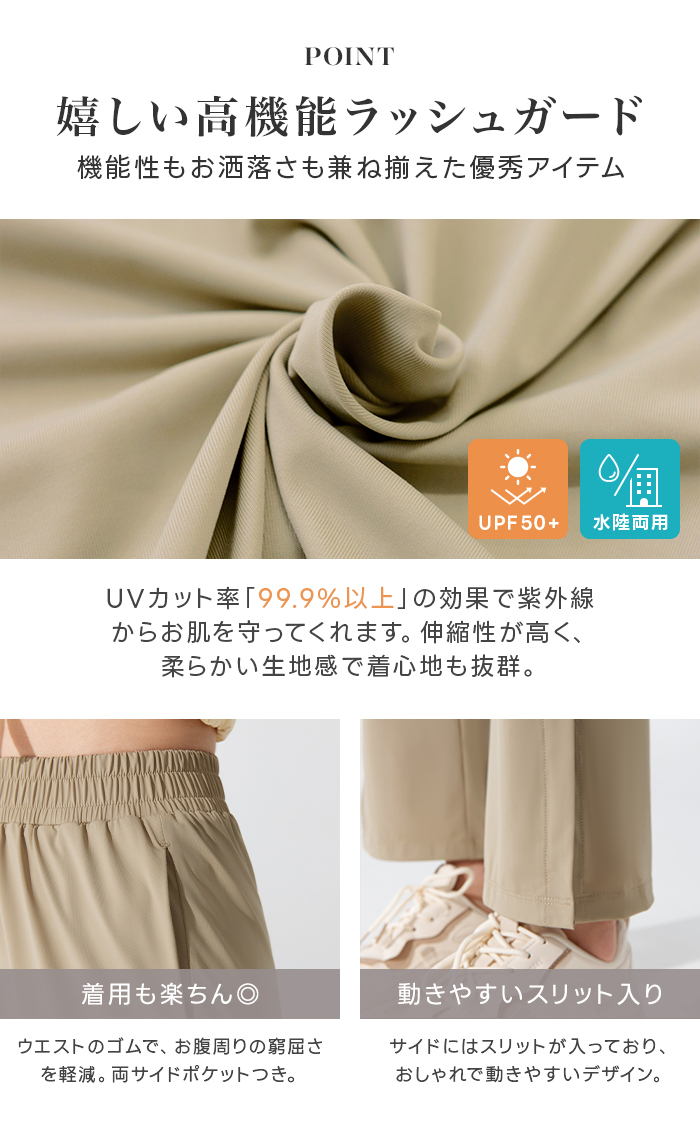 ラッシュガード ロング パンツ レディース 水着 体型カバー