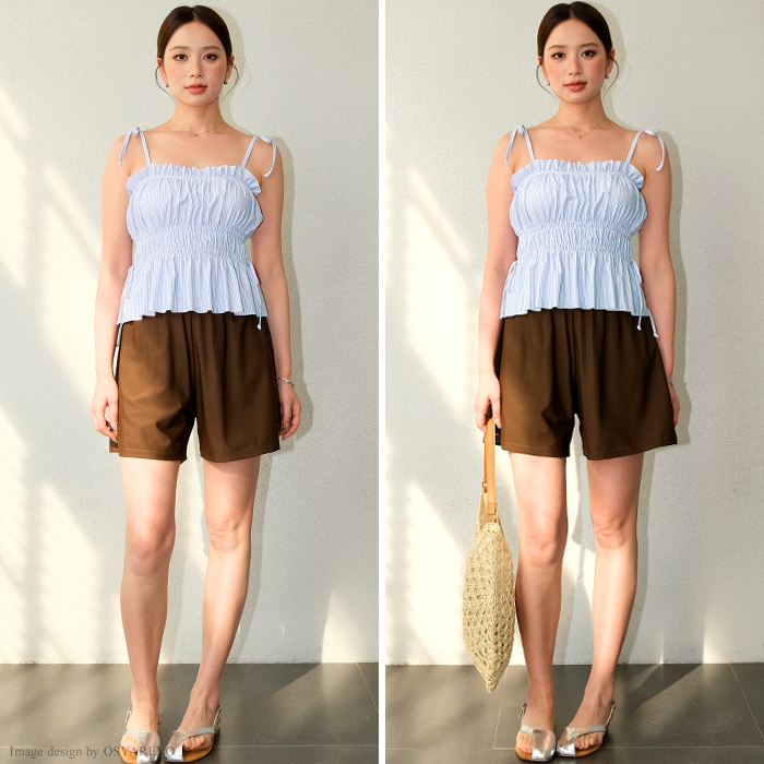 水着 レディース 体型カバー タンキニ ショートパンツセット