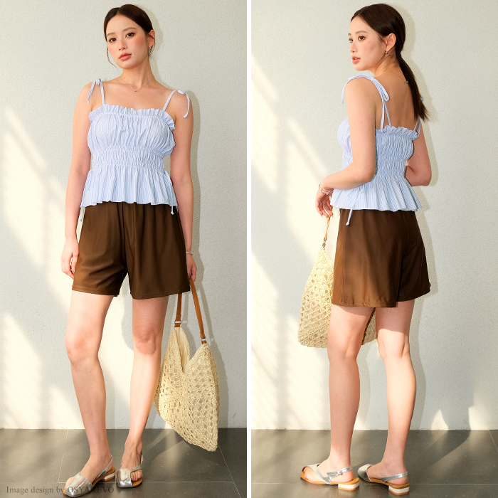 水着 レディース 体型カバー タンキニ ショートパンツセット