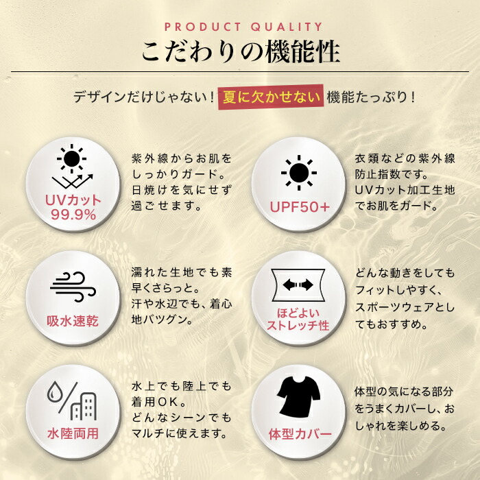 水着 レディース 体型カバー ラッシュガード タンキニ 5点セット