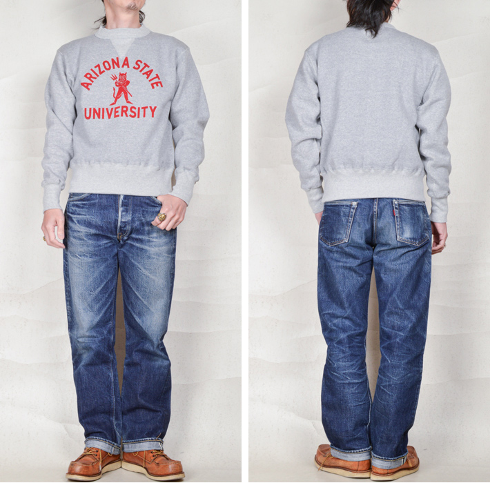 クッシュマン（Cushman）セットインスリーブスウェット ARIZONA STATE