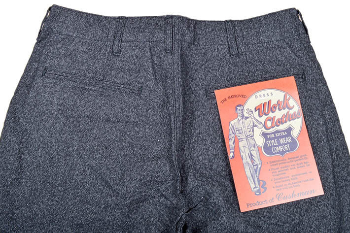 クッシュマン（Cushman）ワークパンツ BLACK CHAMBRAY