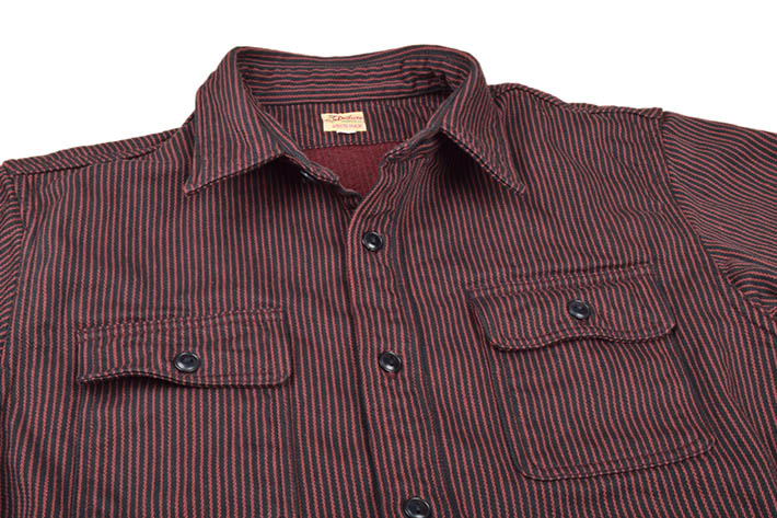 DELUXEWARE（デラックスウエア） ヒッコリーヘビーネルシャツ HV-01